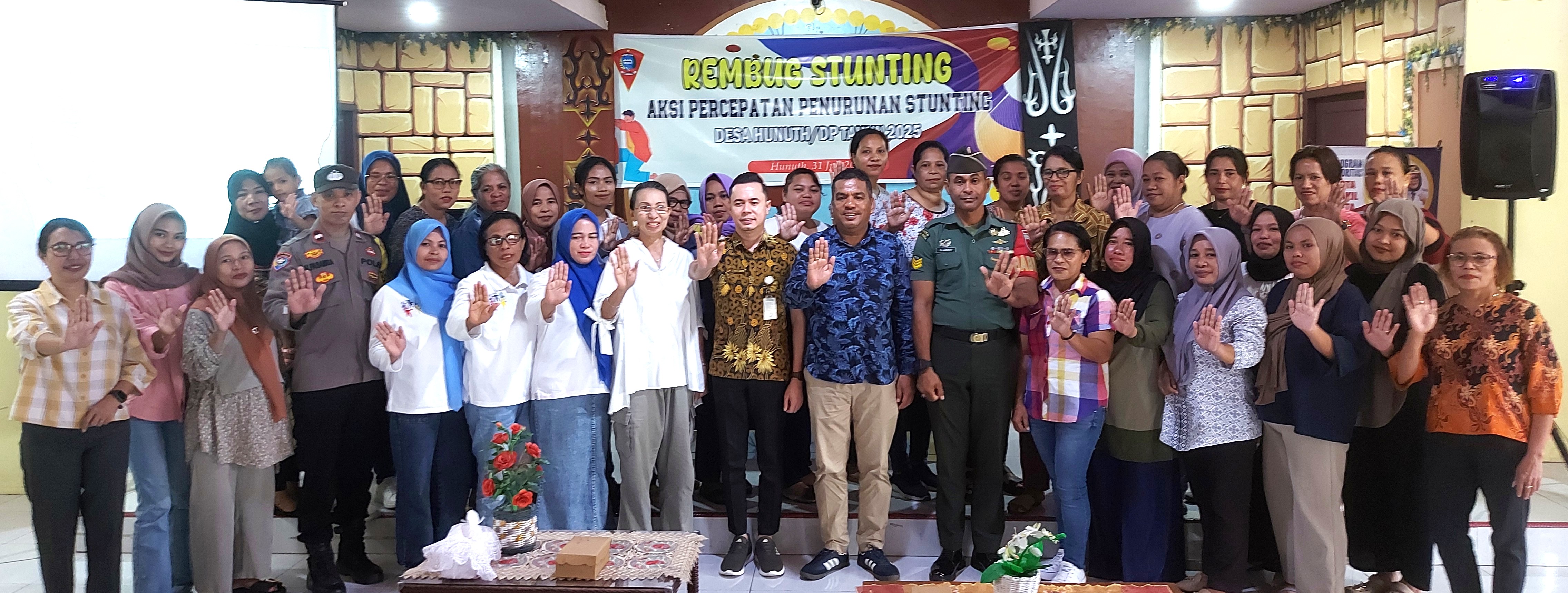 Rembuk Stunting Desa Hunuth: Evaluasi Program dan Rencana Aksi Layanan Posyandu 6 Bidang SPM