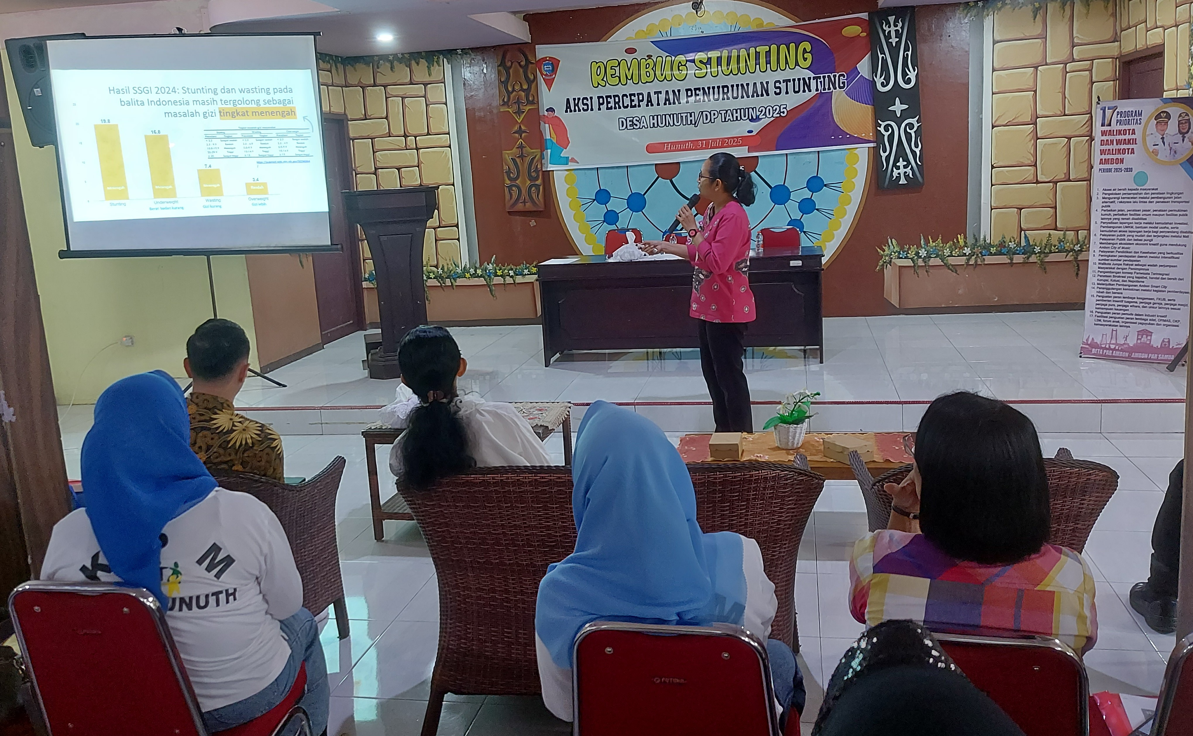 Penyampaian materi dari Ibu Kadis DP3AMD Kota Ambon